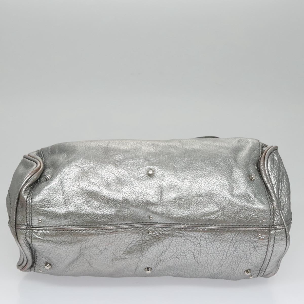 Chloe Paddington Hand Bag Leather Silver Gold am7440