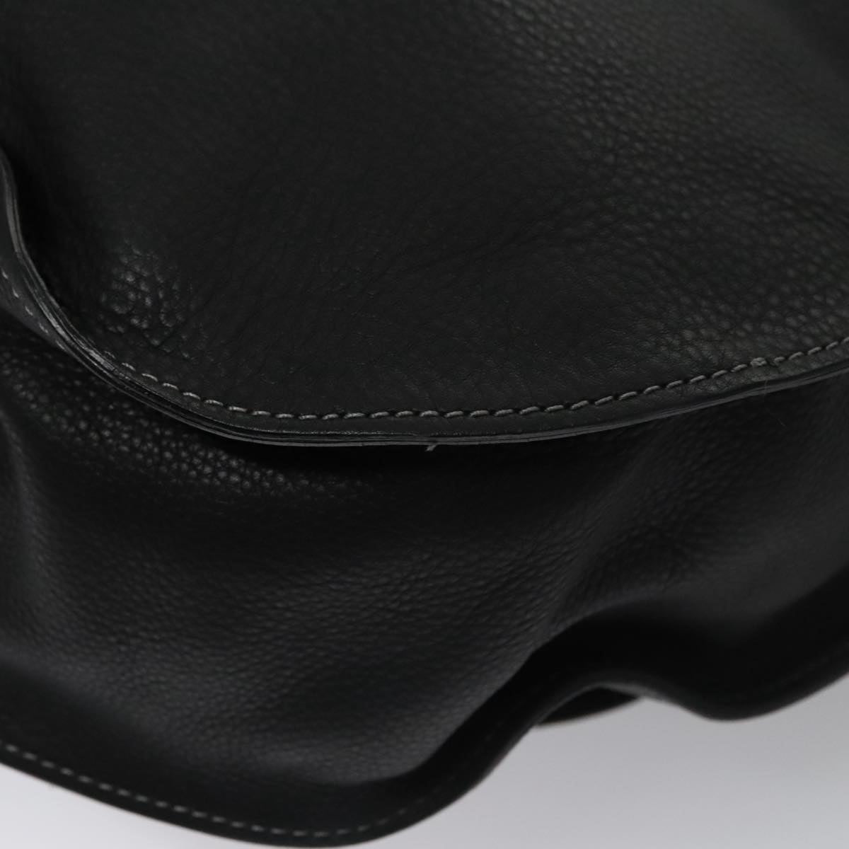 Chloe Mercy Hand Bag Leather Black Gold am7486