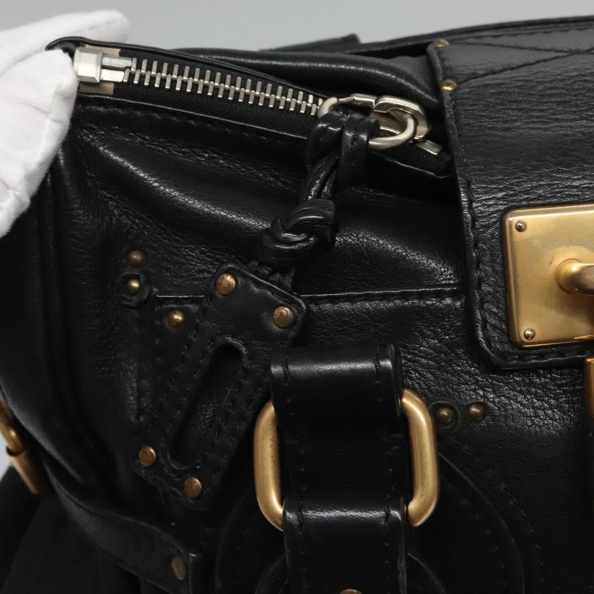 Chloe Paddington Hand Bag Leather Black am7564