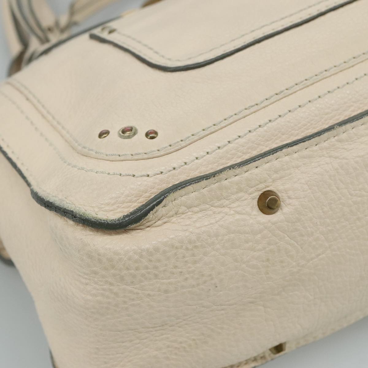 Chloe Paddington Hand Bag Leather Cream am7568