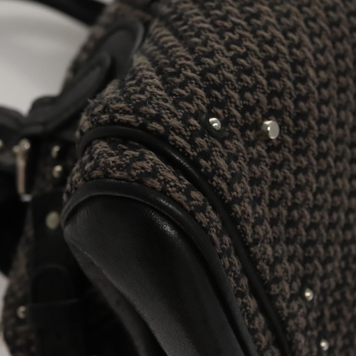 Chloe Paddington Hand Bag Canvas Gray Silver am7572