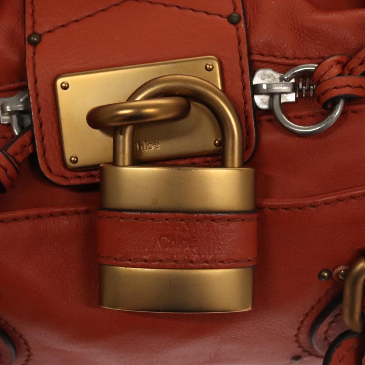 Chloe Paddington Hand Bag Leather Brown am7591