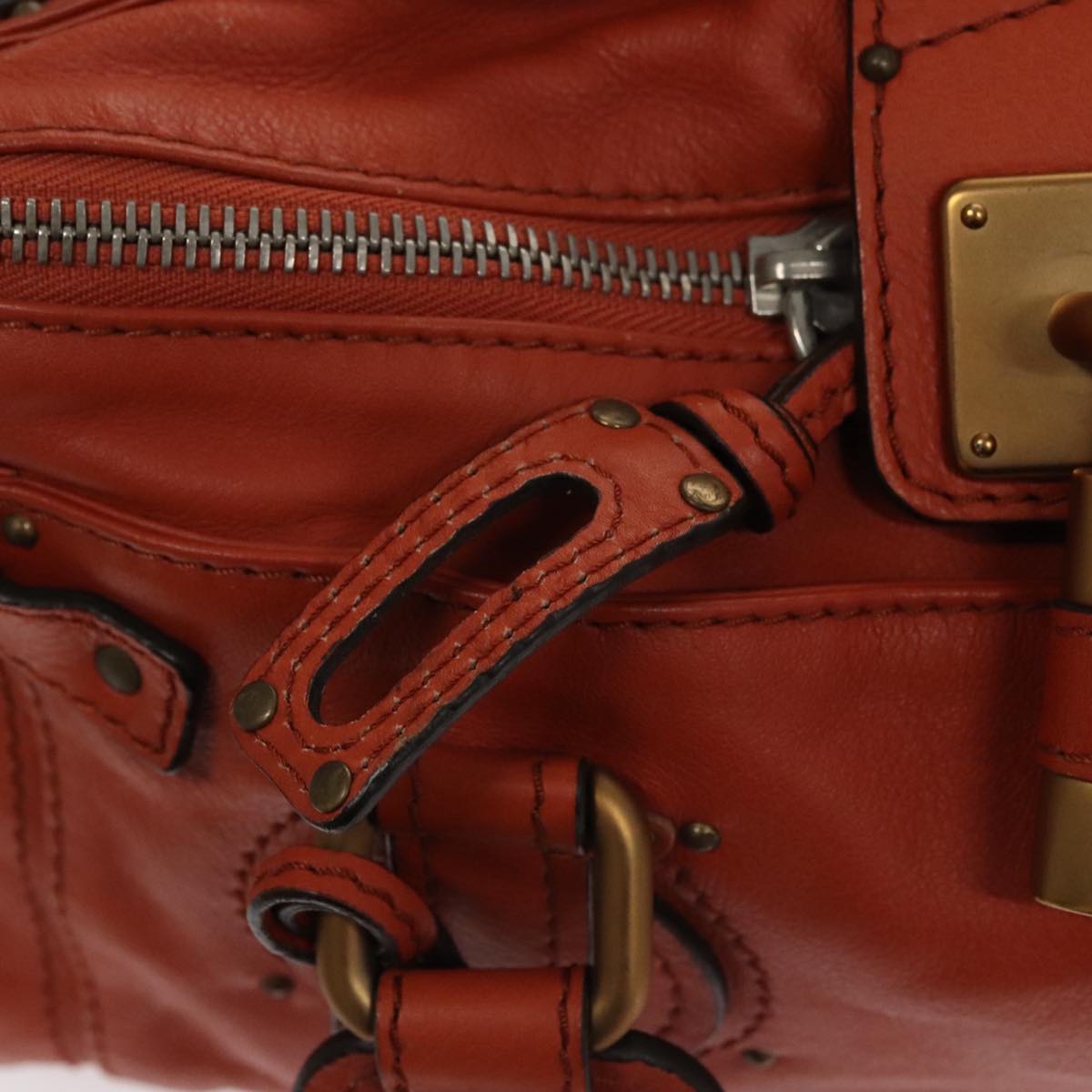 Chloe Paddington Hand Bag Leather Brown am7591