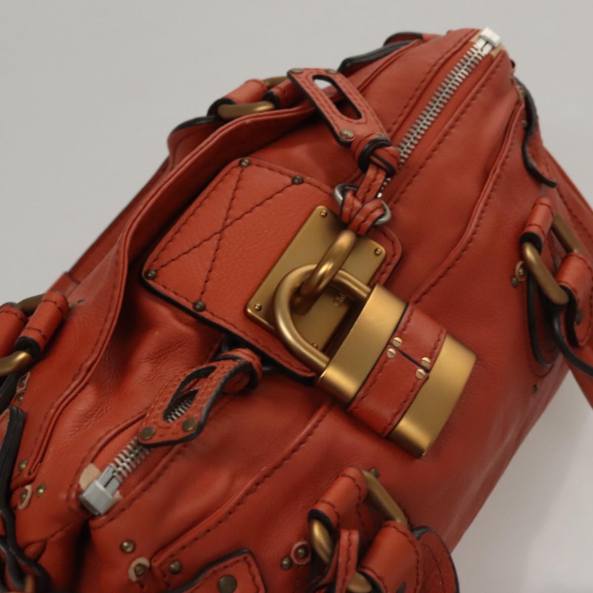 Chloe Paddington Hand Bag Leather Brown am7591
