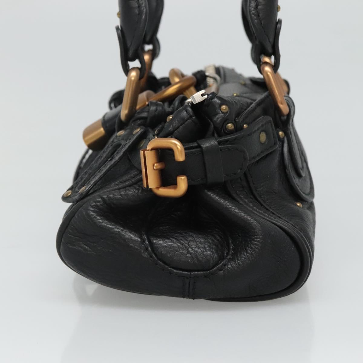 Chloe Paddington mini Hand Bag Leather Black am7623