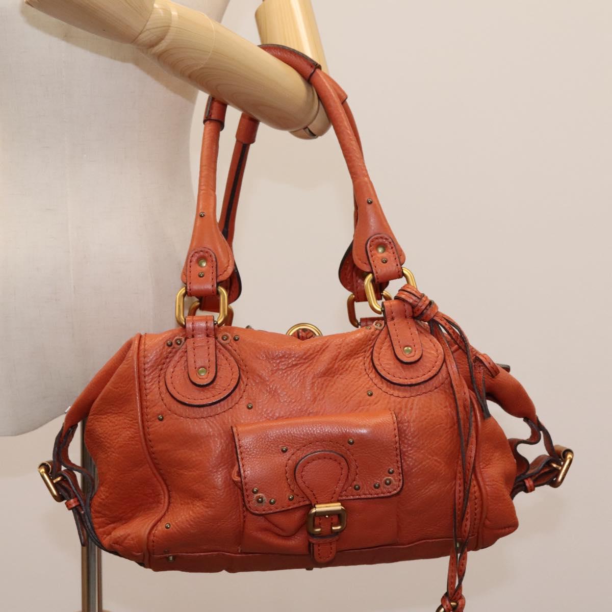Chloe Paddington Hand Bag Leather Brown am7627