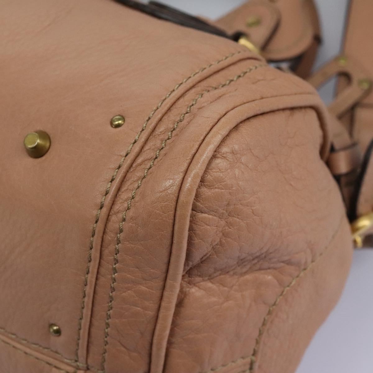Chloe Paddington Hand Bag Leather 2way Beige am7628