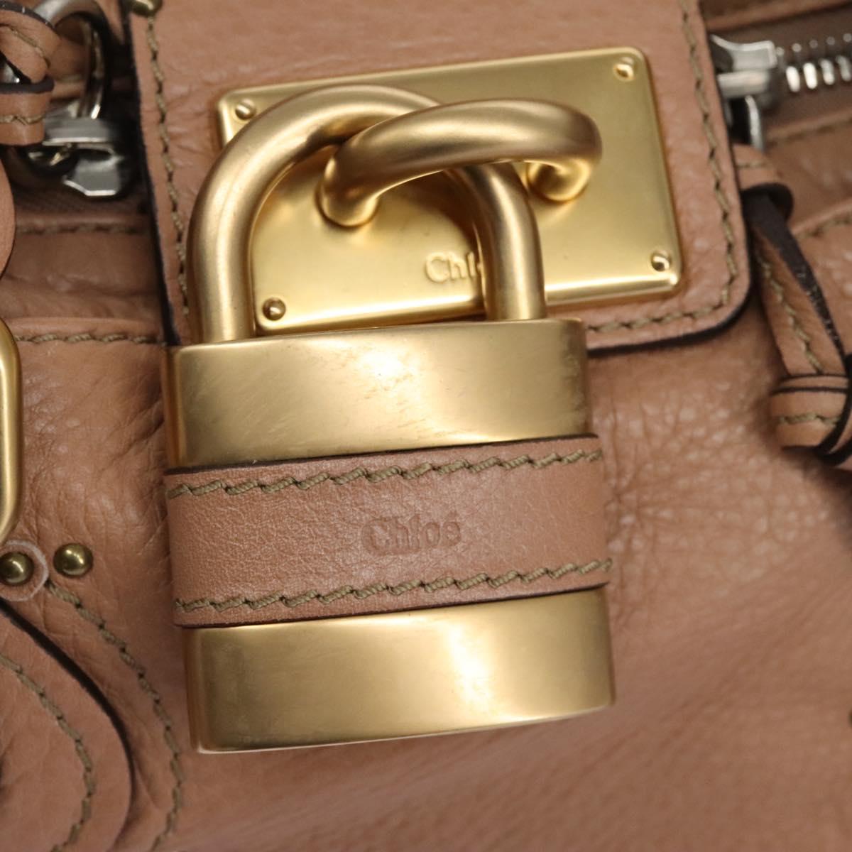 Chloe Paddington Hand Bag Leather 2way Beige am7628