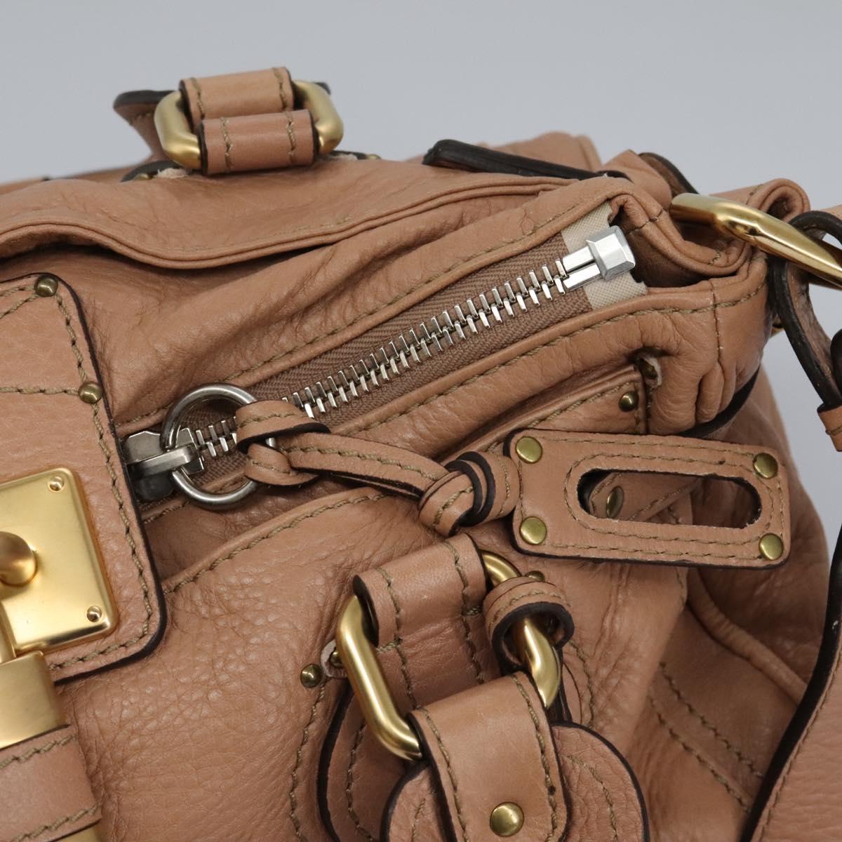 Chloe Paddington Hand Bag Leather 2way Beige am7628