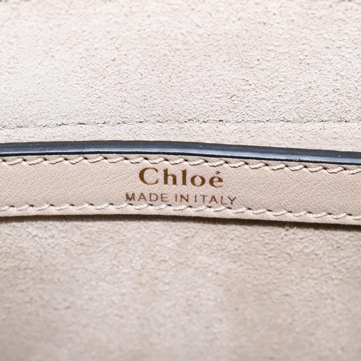 Chloe Sac Porte Shoulder Bag Leather Beige am7635