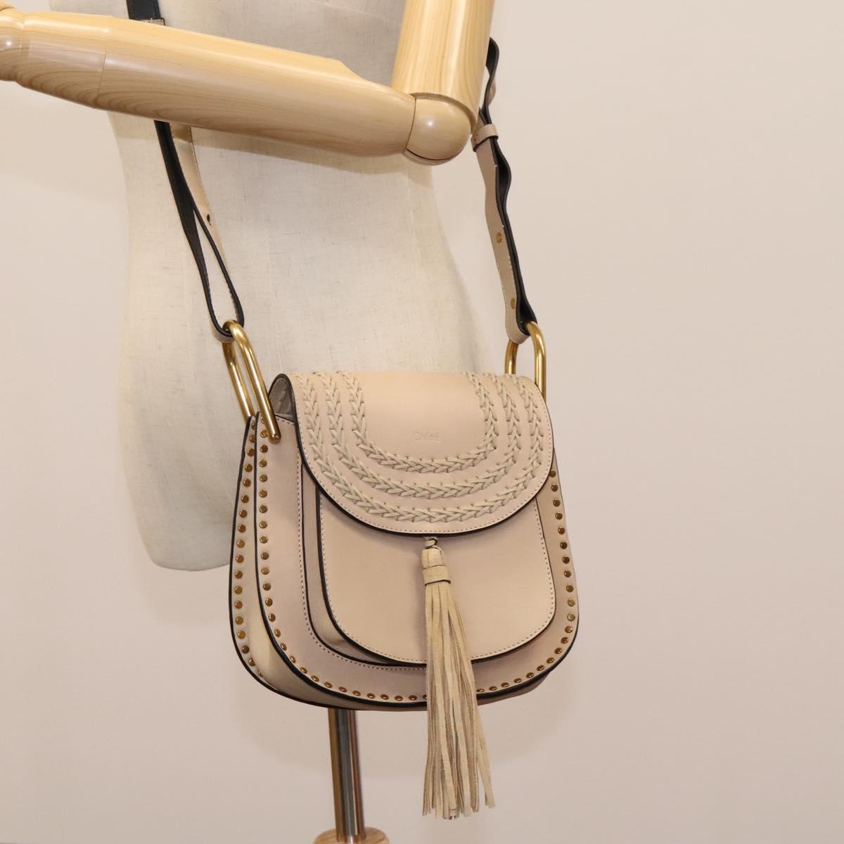 Chloe Sac Porte Shoulder Bag Leather Beige am7635