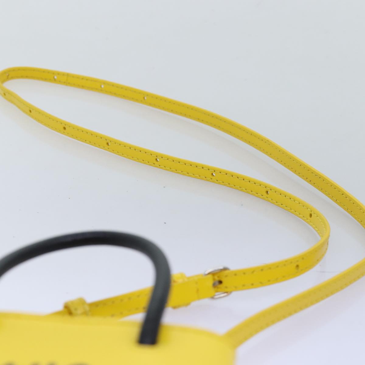 balenciaga Phone Folder The Simpsons Bag Leather 2way Yellow 593826 Auth ar11851
