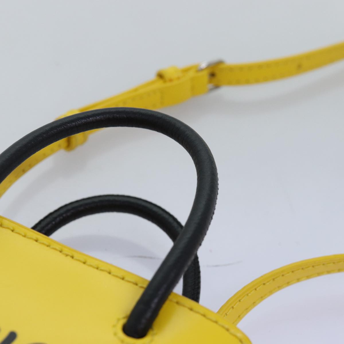 balenciaga Phone Folder The Simpsons Bag Leather 2way Yellow 593826 Auth ar11851