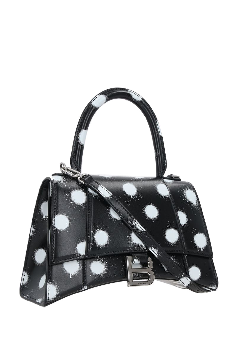 balenciaga Hourglass Small Bag in Sprayed Polka Dots Print