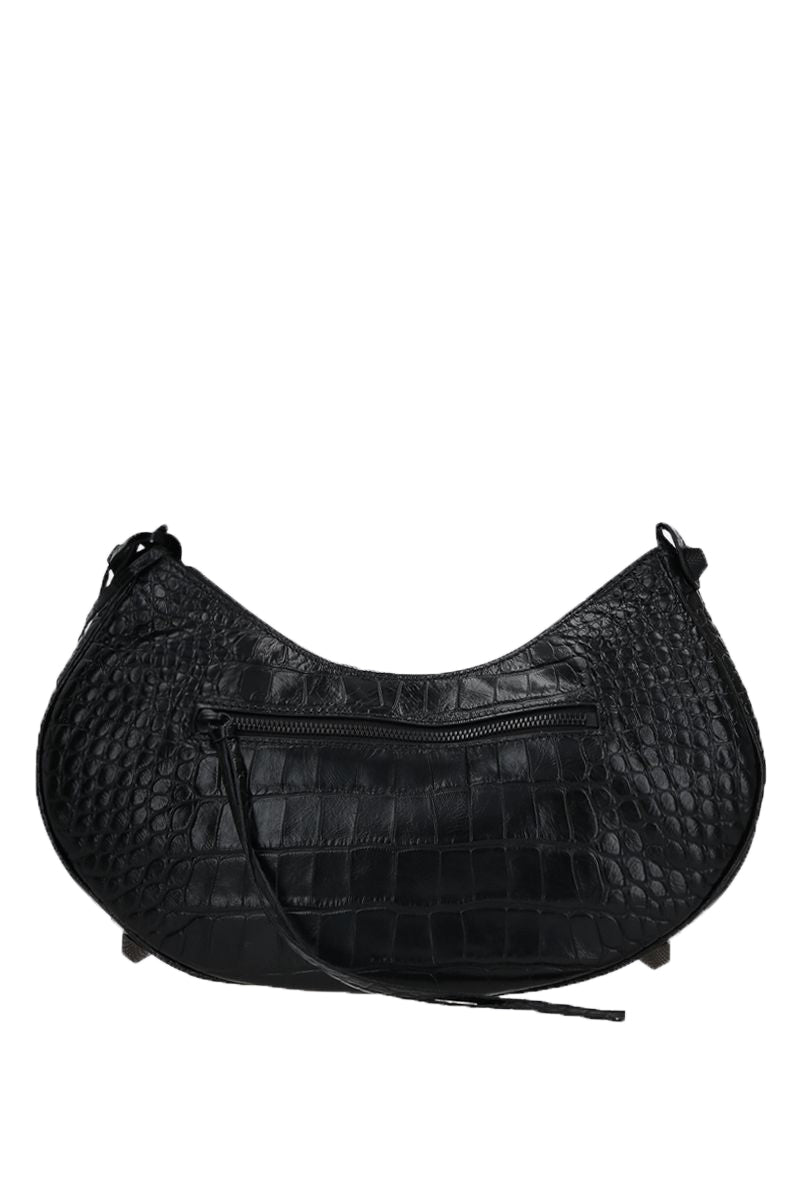 balenciaga Le Cagole S in Croc Embossed Leather