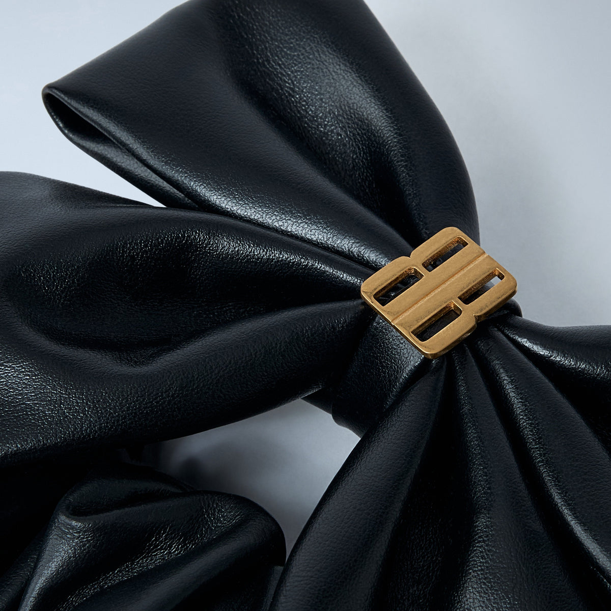 Balenciaga Women Leather Logo Hardware Scrunchie