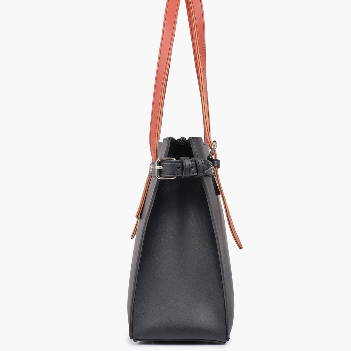 Black satchel tote bag
