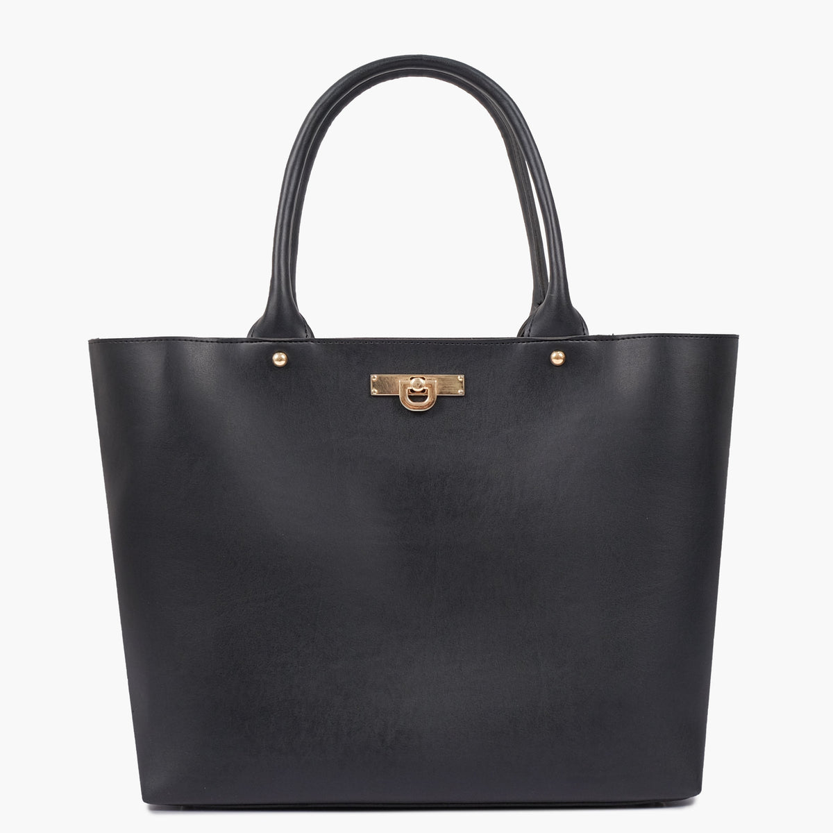 Black zipper tote bag
