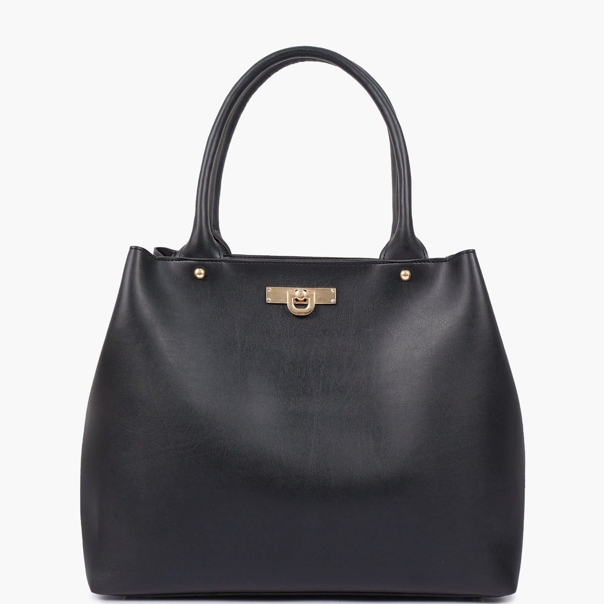 Black zipper tote bag