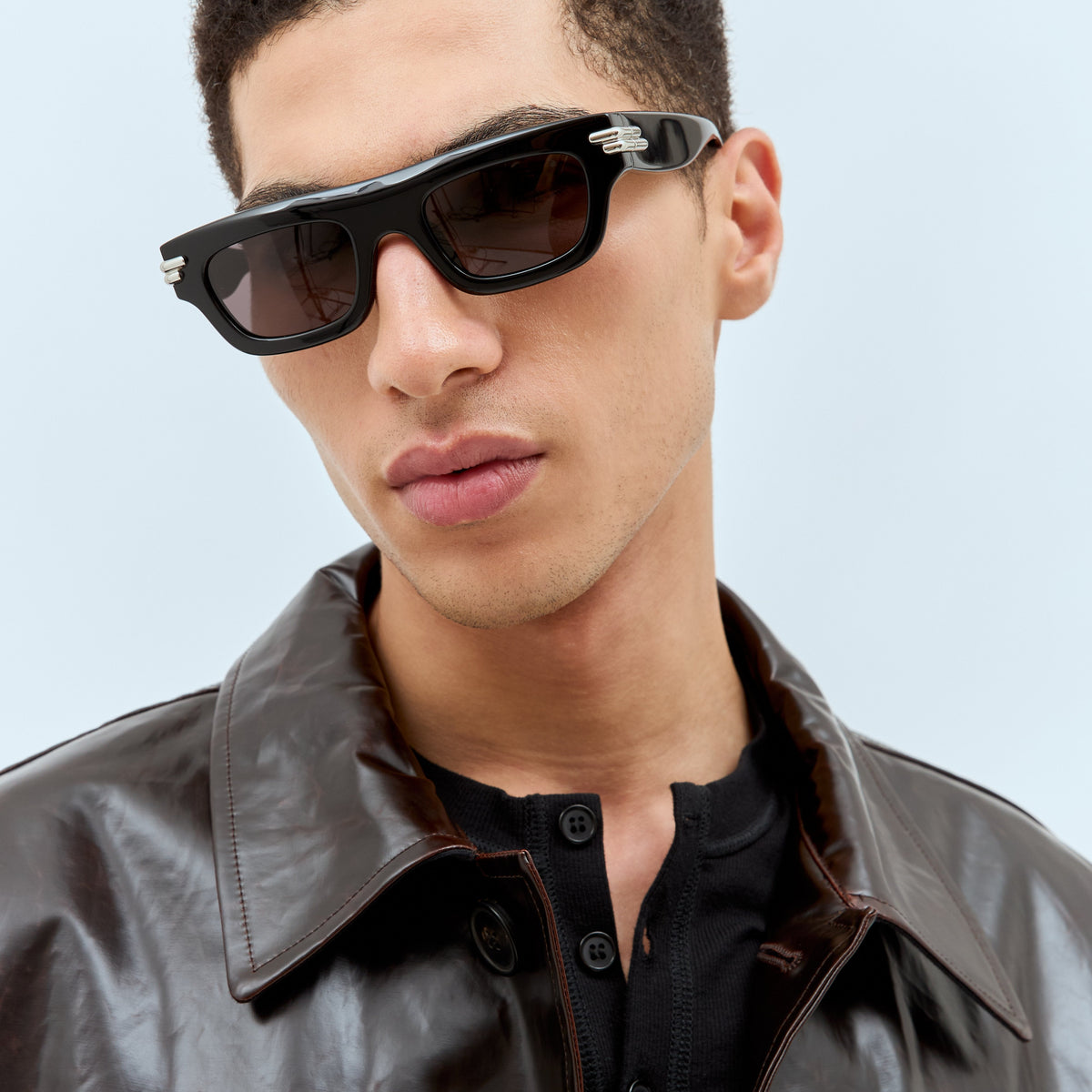 Bottega Veneta Men Mitre Square Sunglasses