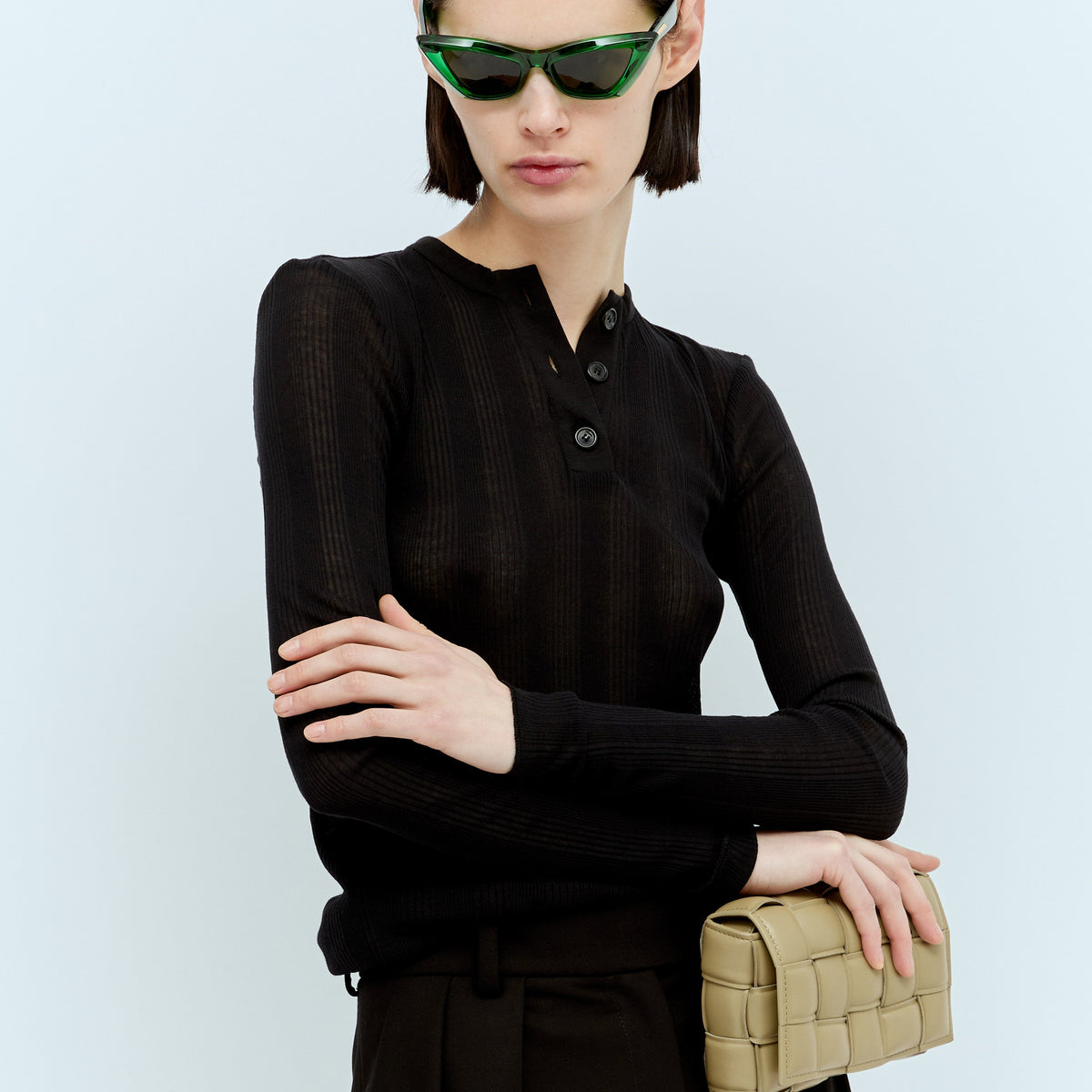 Bottega Veneta Women Bv1101s Pointed Cat Eye Sunglasses