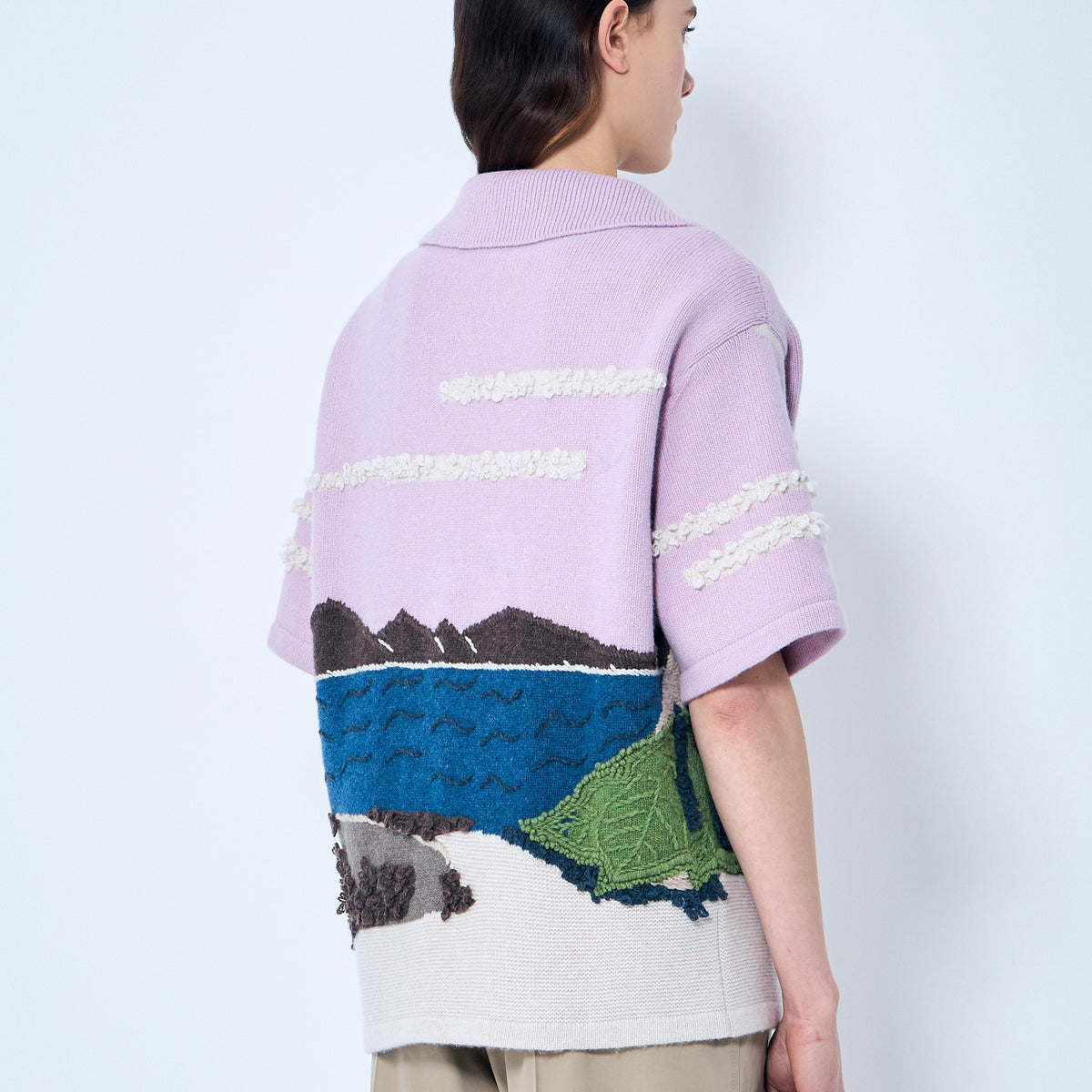 Bottega Veneta Women Intarsia Knit Shirt