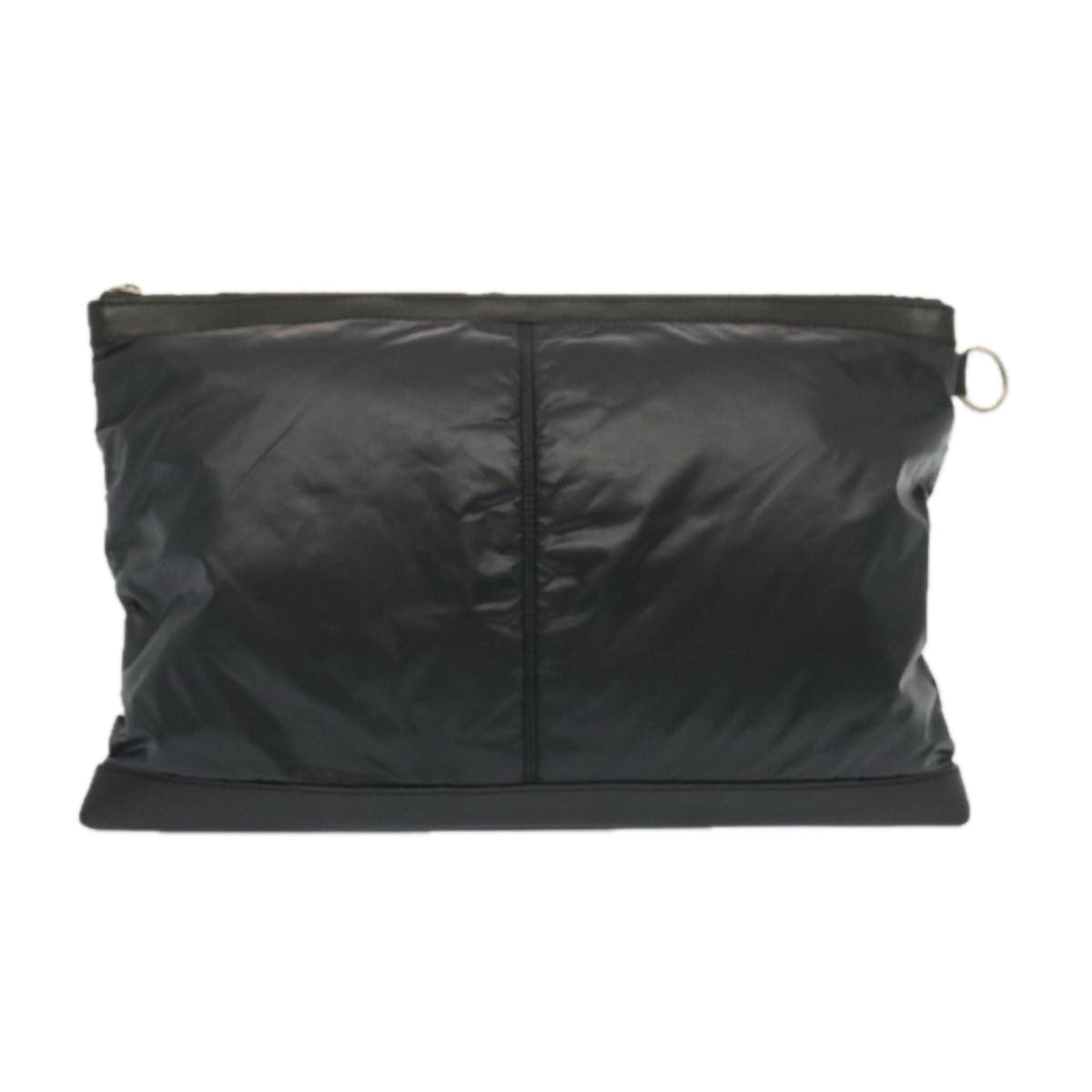 balenciaga Clutch Bag Leather Nylon Black 273023 Auth bs11228