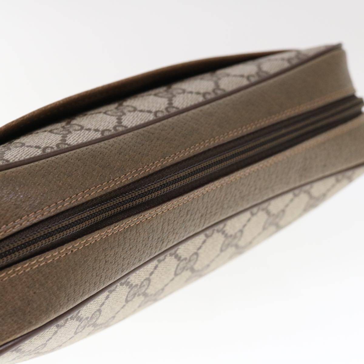 GUCCI GG Supreme Clutch Bag PVC Beige 89 01 044 Auth bs11838