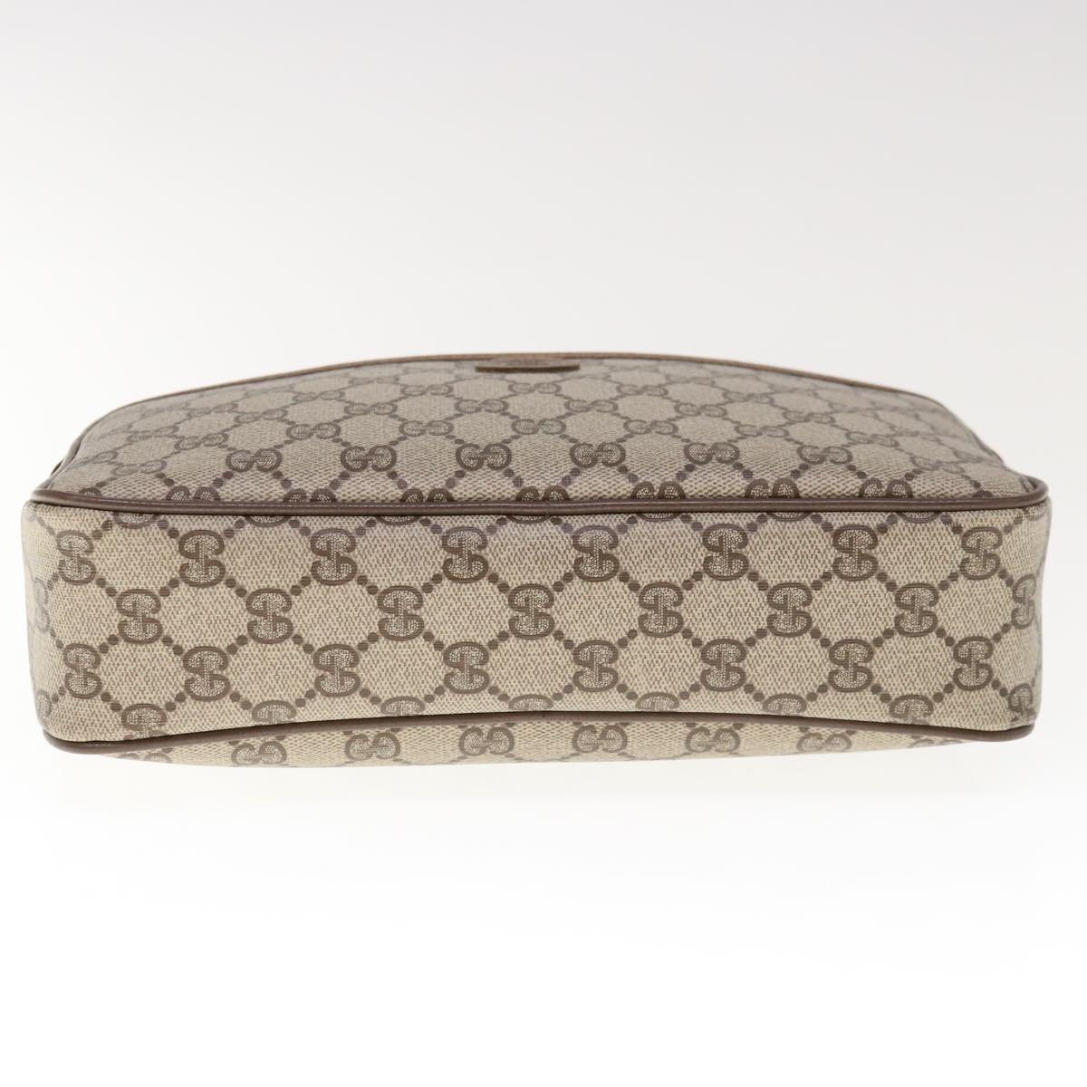 GUCCI GG Supreme Clutch Bag PVC Beige 89 01 044 Auth bs11838