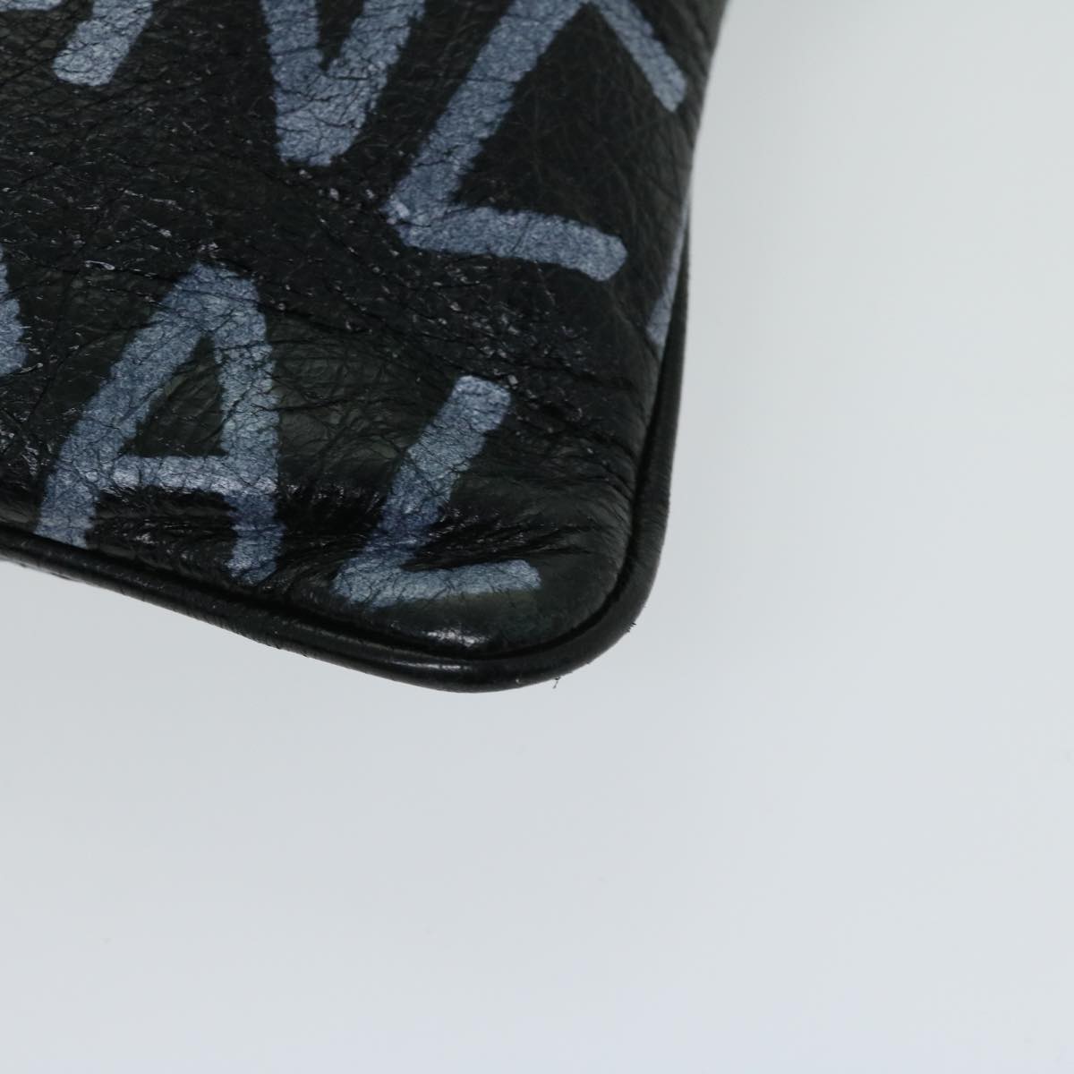 balenciaga Clutch Bag Leather Black 535532 Auth bs12428