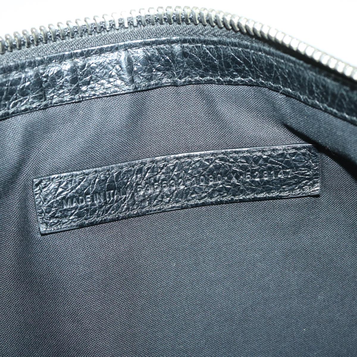 balenciaga Clutch Bag Leather Black 535532 Auth bs12428