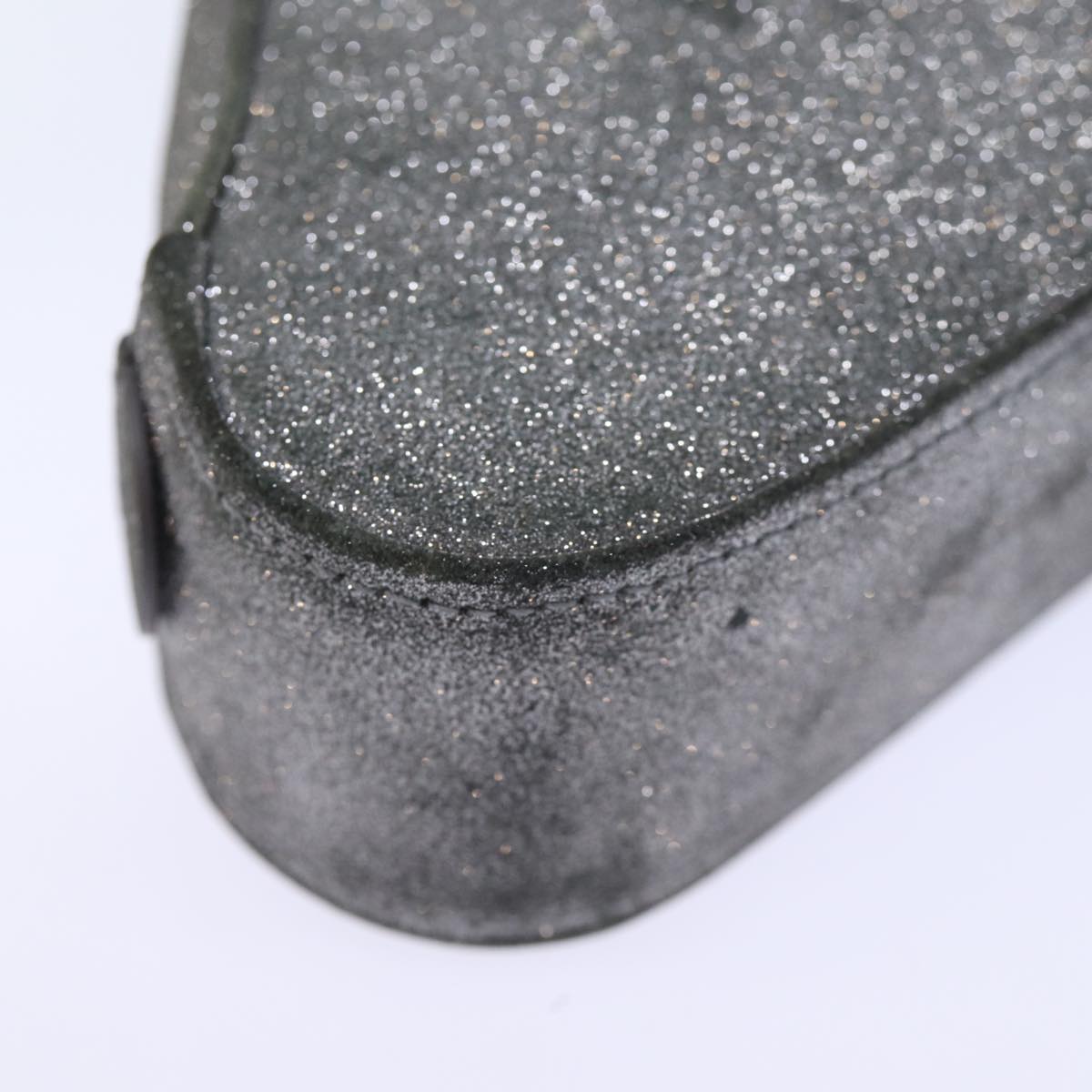 balenciaga Triangle Duffle Clutch Bag Leather Gray 476976 Auth bs13794