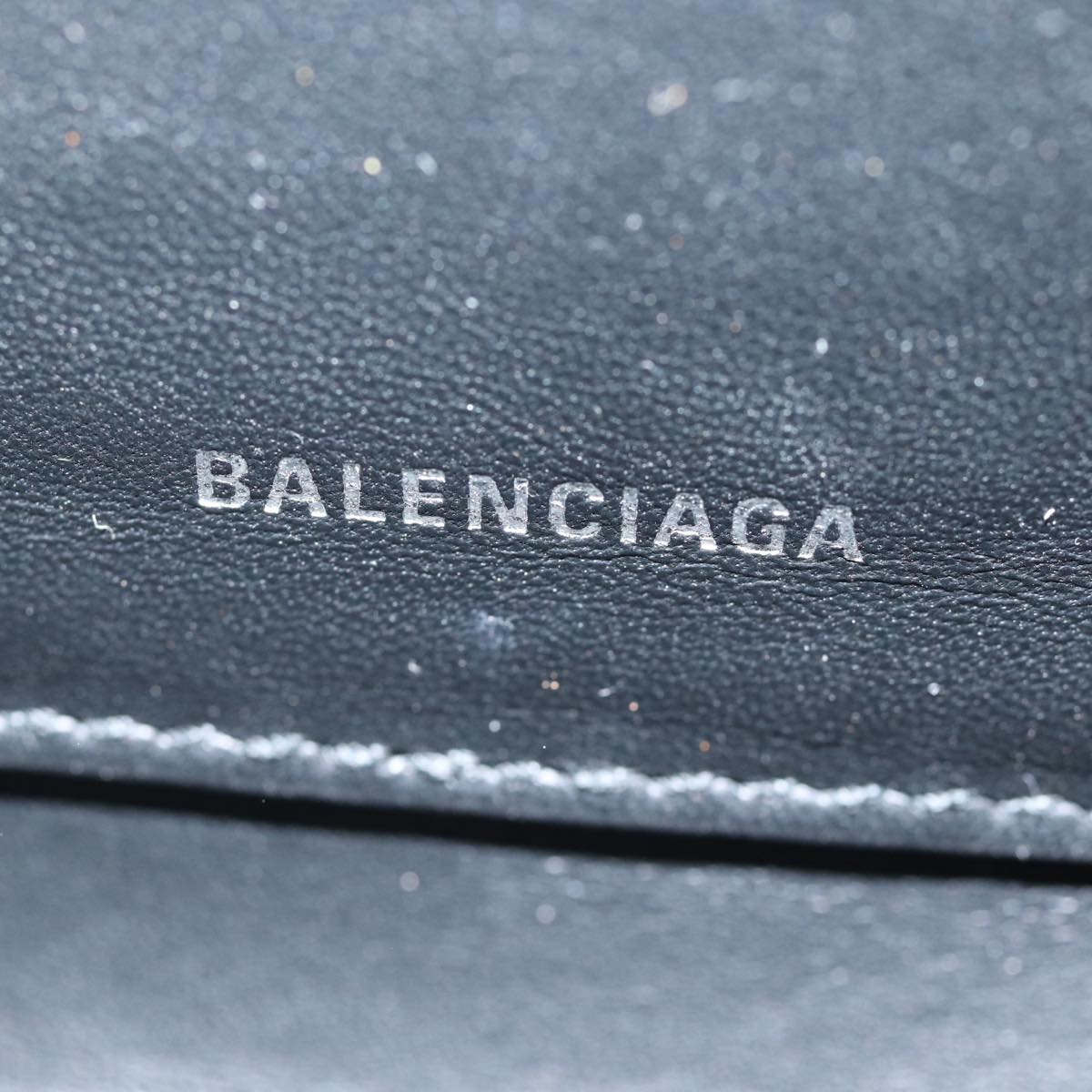 balenciaga Triangle Duffle Clutch Bag Leather Gray 476976 Auth bs13794
