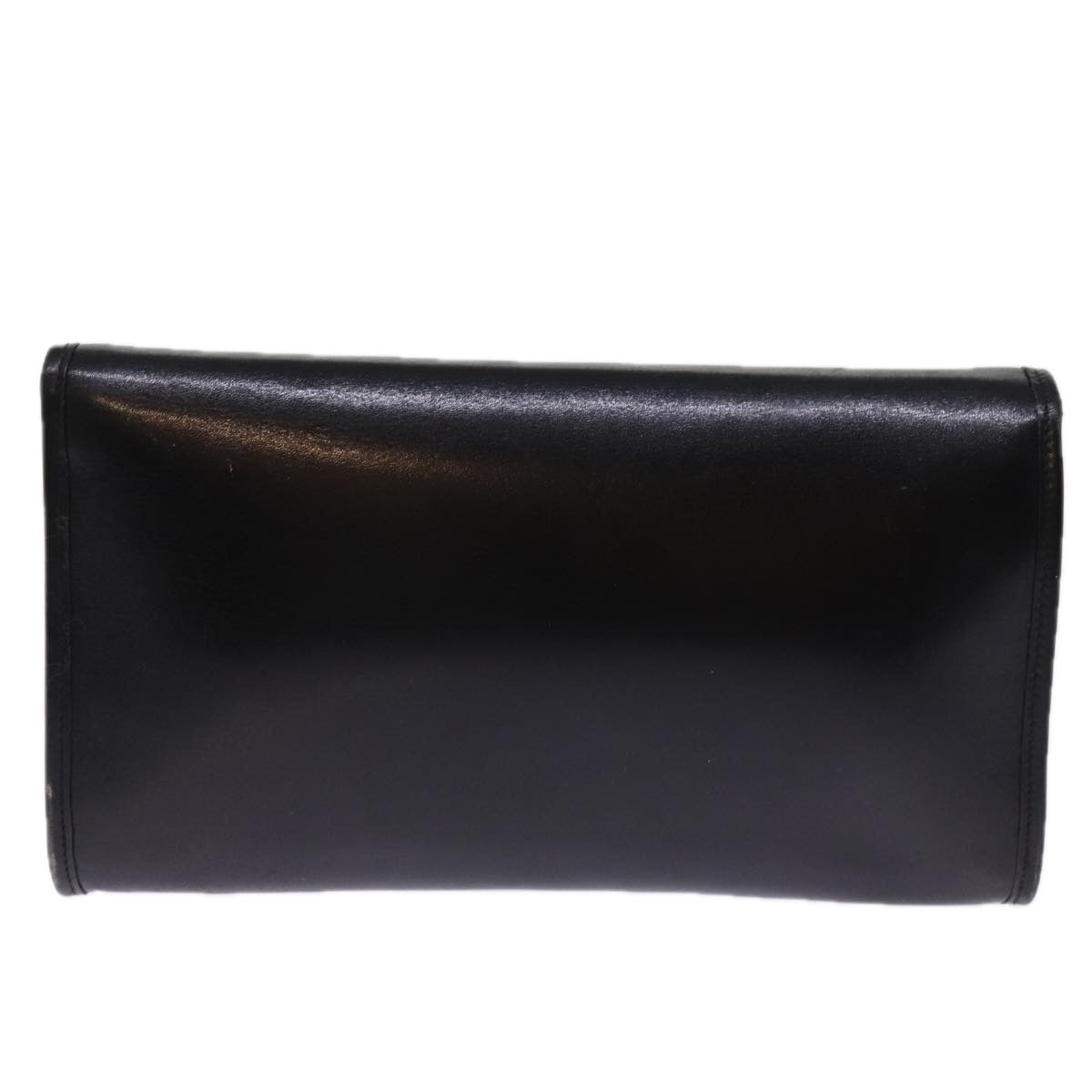 balenciaga Chain Shoulder Bag Leather Black Auth bs14136