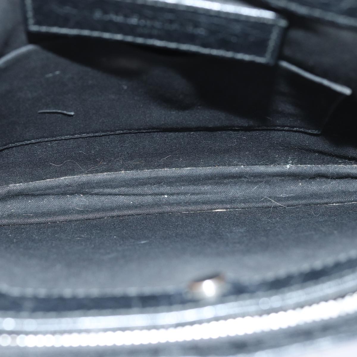 balenciaga Navy Pochette Shoulder Bag Leather Black 339937 Auth bs14200