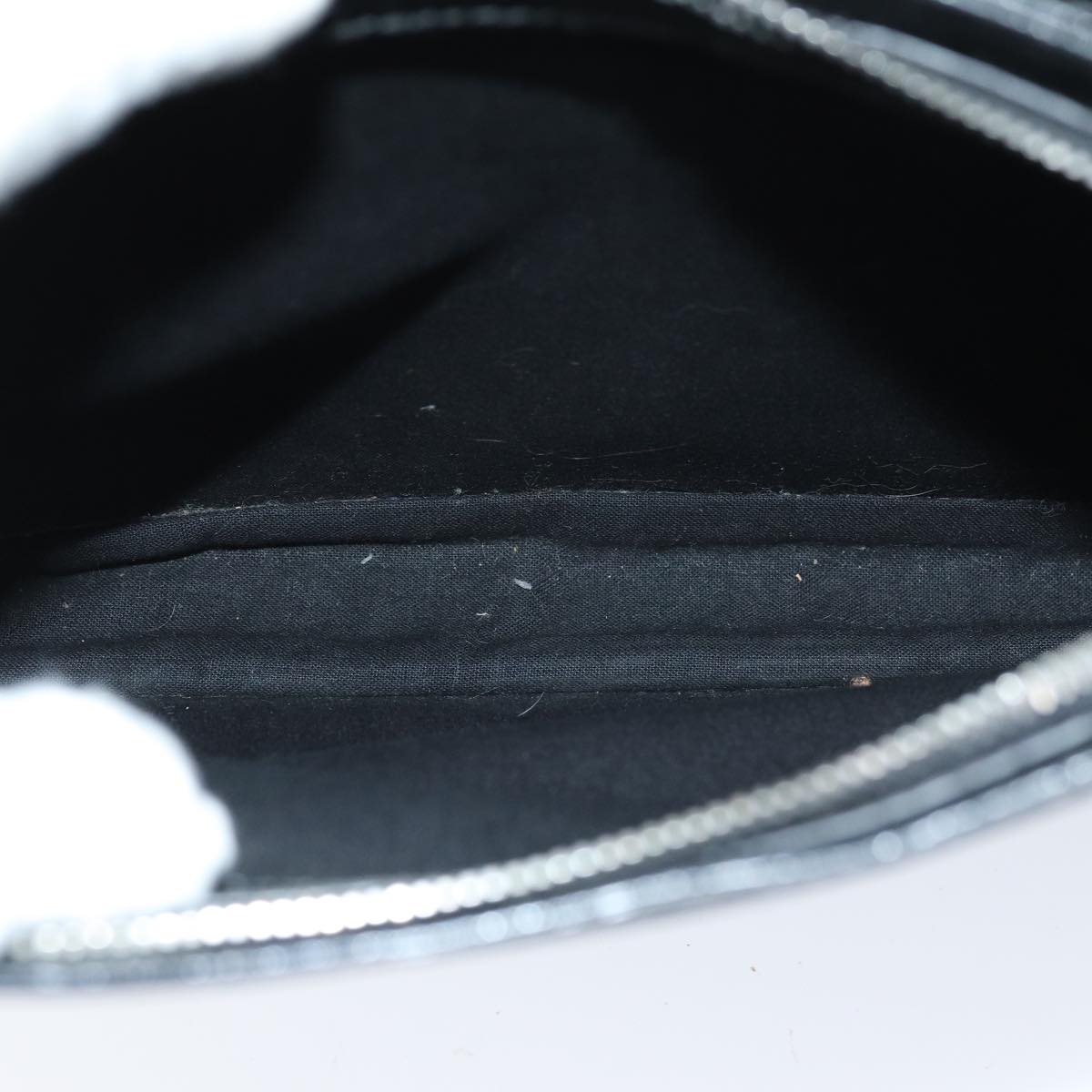 balenciaga Navy Pochette Shoulder Bag Leather Black 339937 Auth bs14200