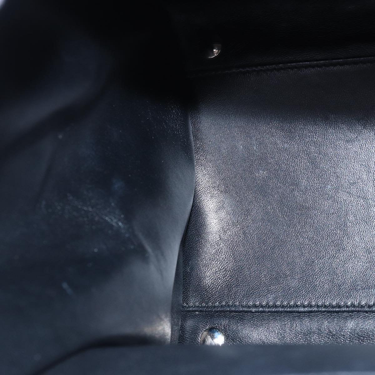 balenciaga Shoulder Bag Leather Black Auth bs14918