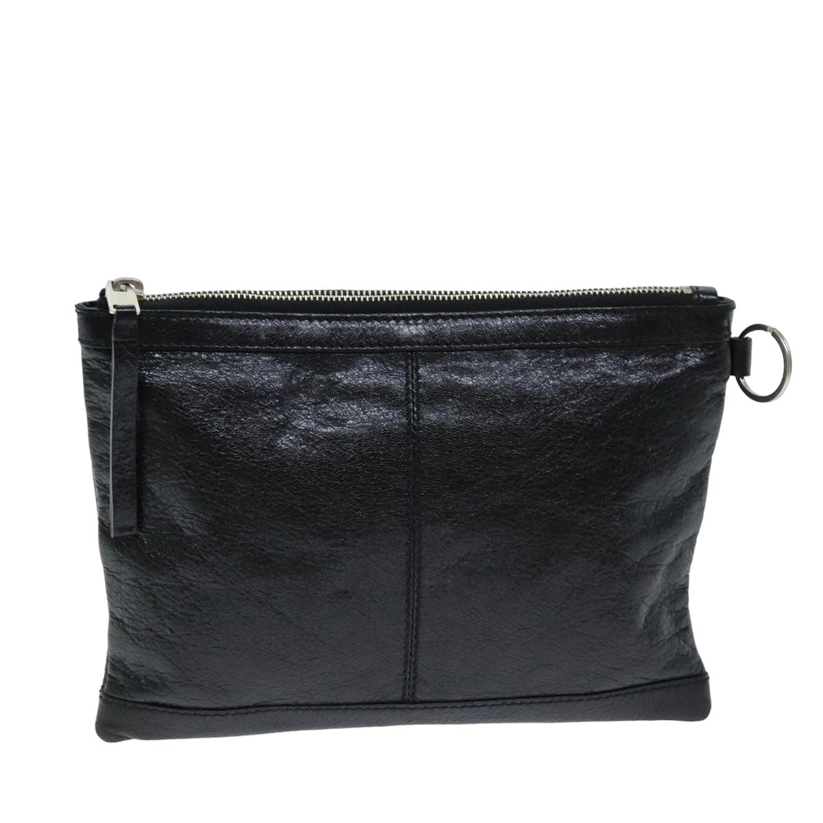 balenciaga Clutch Bag Leather Black 273021 Auth bs15132