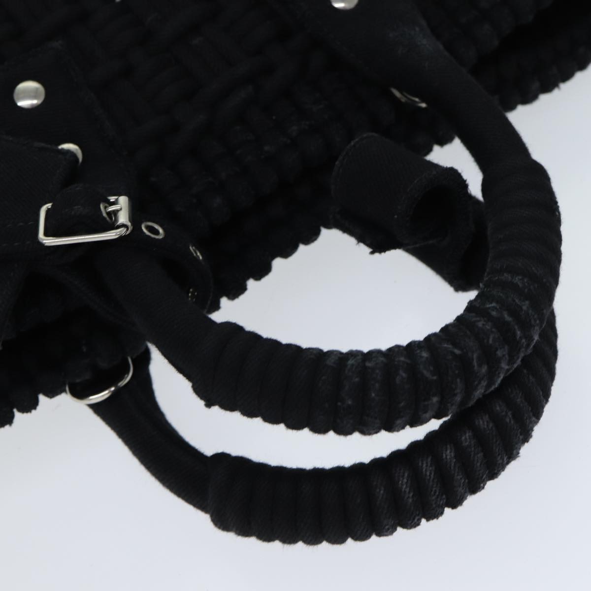 balenciaga Bistro Hand Bag Canvas 2way Black 671342 Auth bs15695