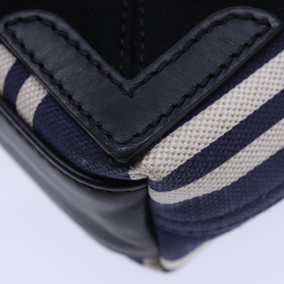 balenciaga Navy Cabas XS Hand Bag Canvas 2way Navy 390346 Auth bs15772