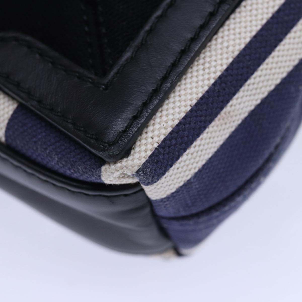 balenciaga Navy Cabas XS Hand Bag Canvas 2way Navy 390346 Auth bs15772