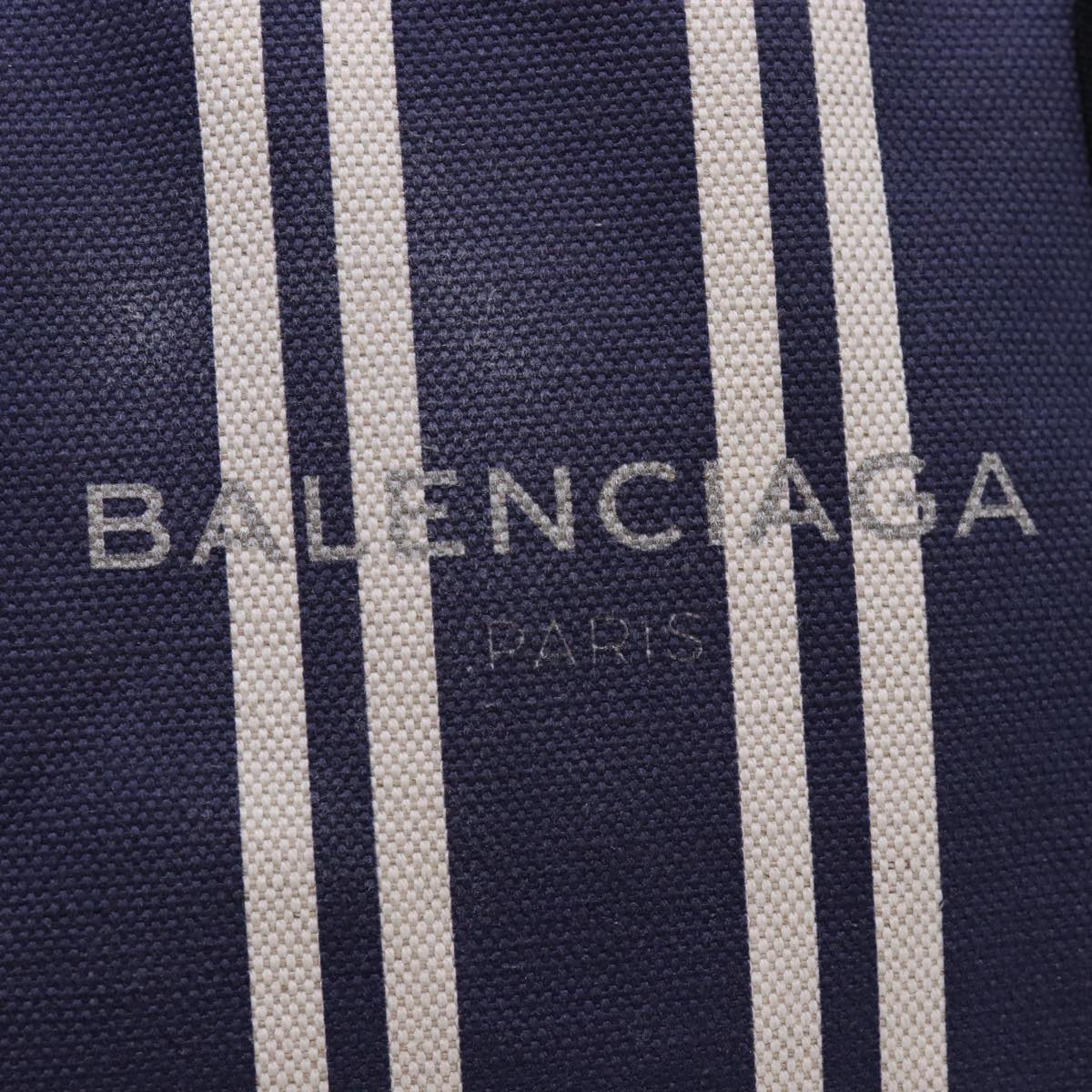 balenciaga Navy Cabas XS Hand Bag Canvas 2way Navy 390346 Auth bs15772