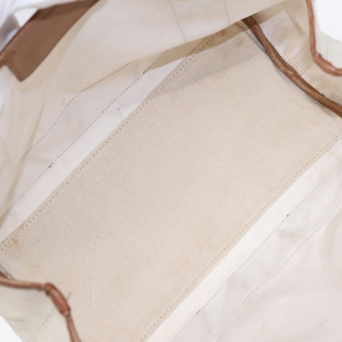 balenciaga Navy kabas S Hand Bag Canvas Beige 339933 Auth bs16366