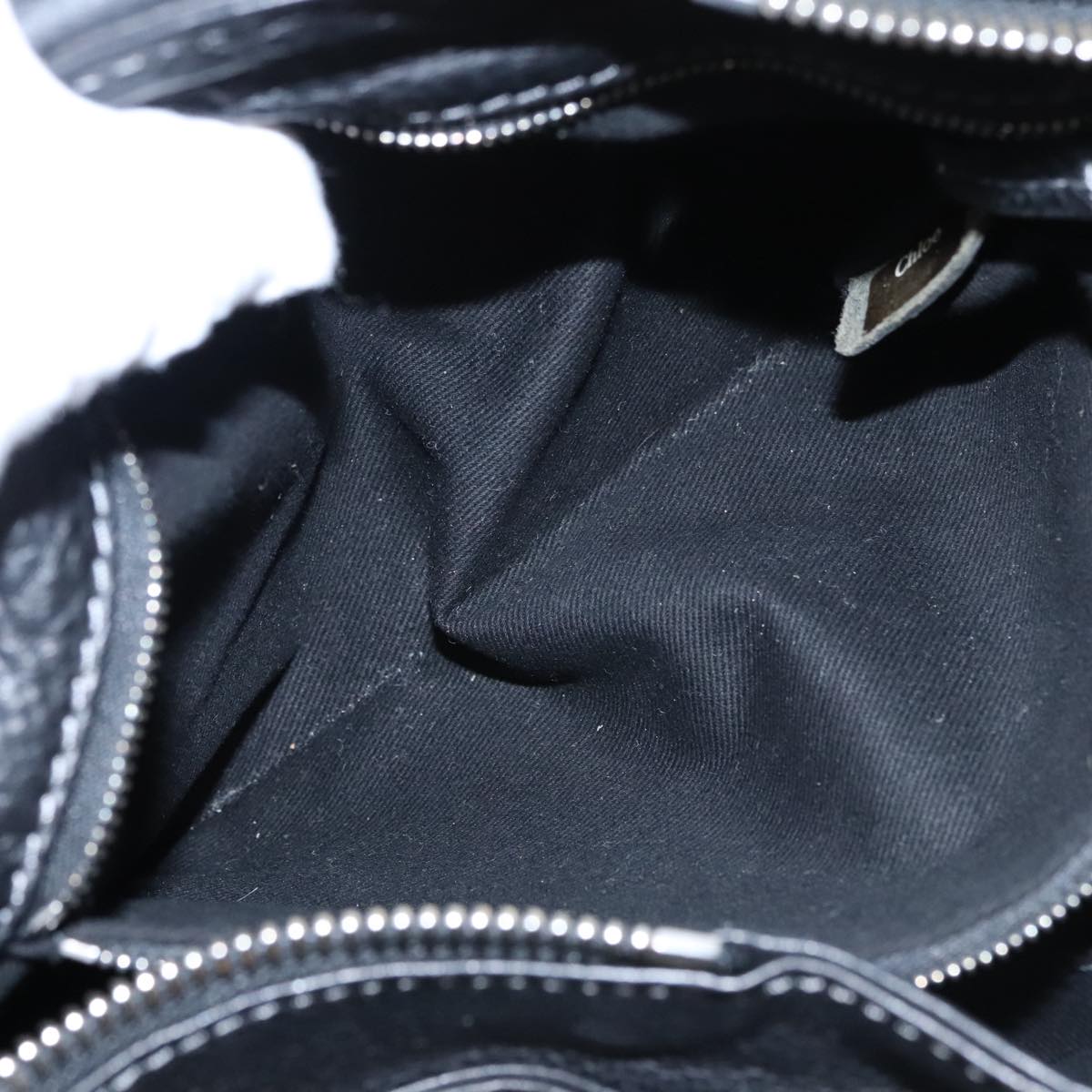Chloe Paddington Hand Bag Leather Black Silver bs21100