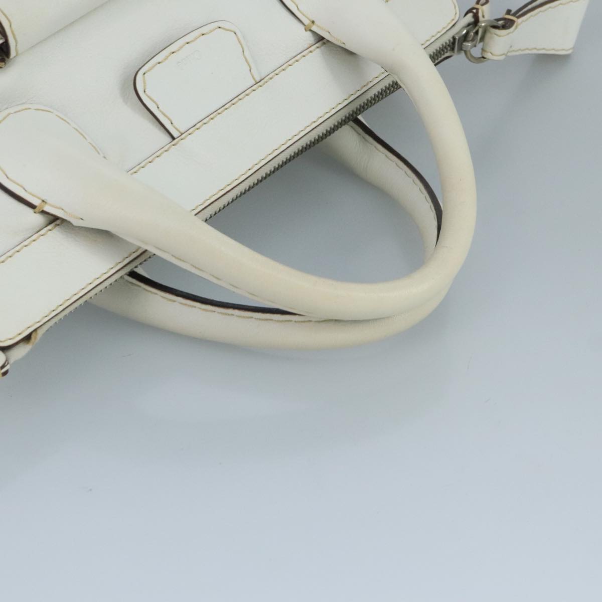 Chloe Hand Bag Leather White bs21671