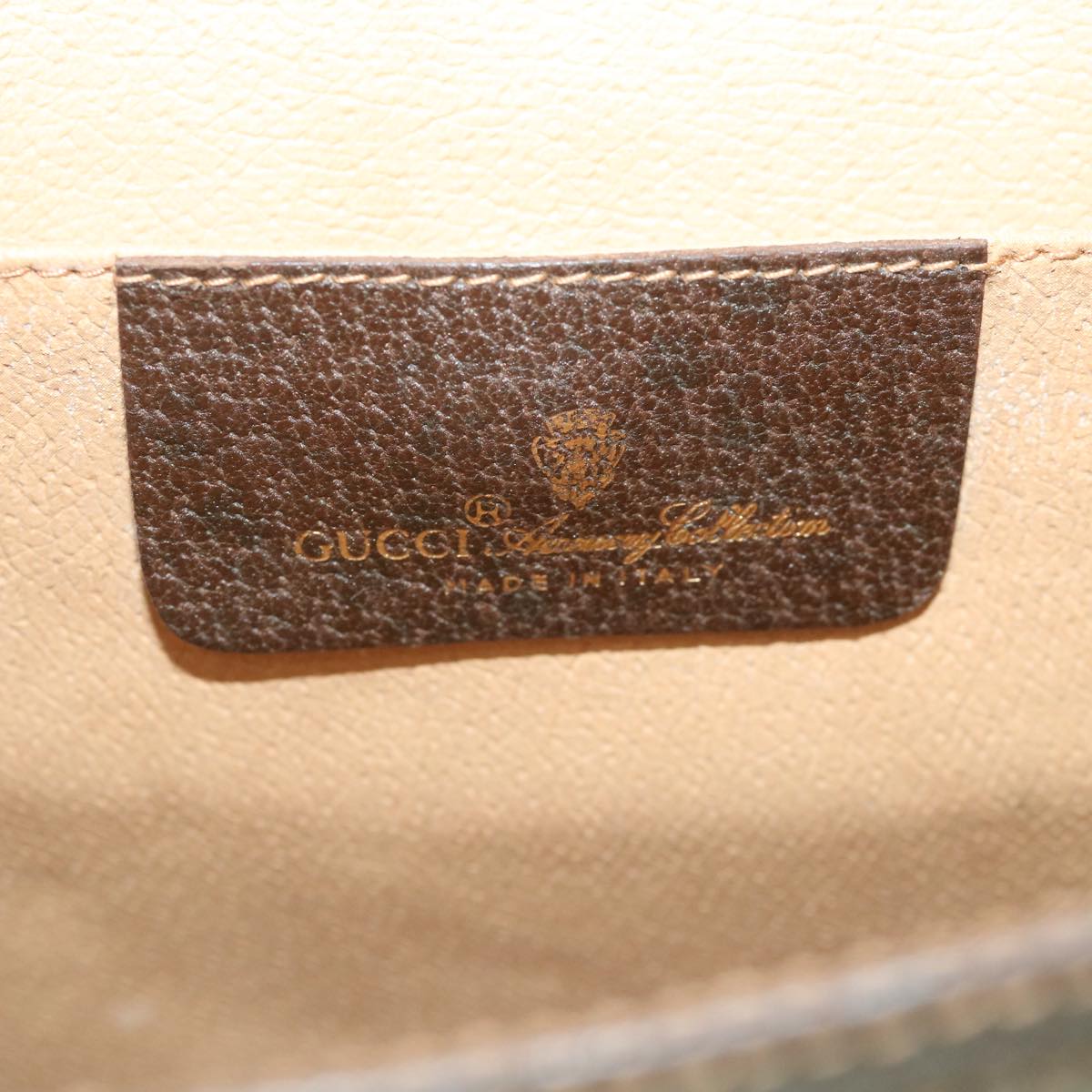 GUCCI Gg Supreme Web Sherry Line Clutch Bag Beige Red 156 01 030 Auth Bs8747