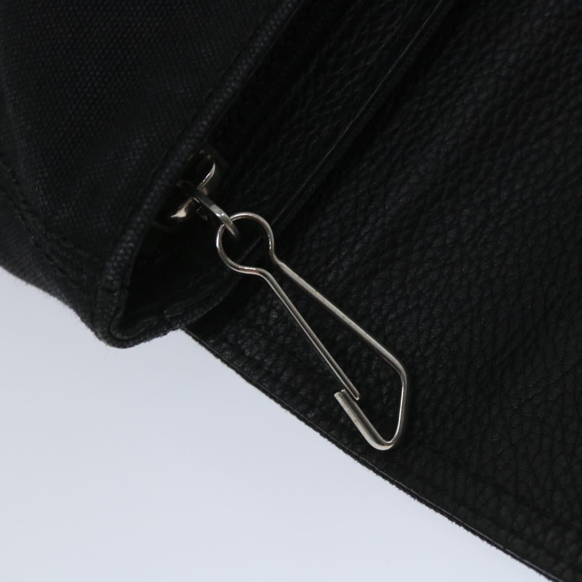 balenciaga Clutch Bag Canvas Black Auth bs9026