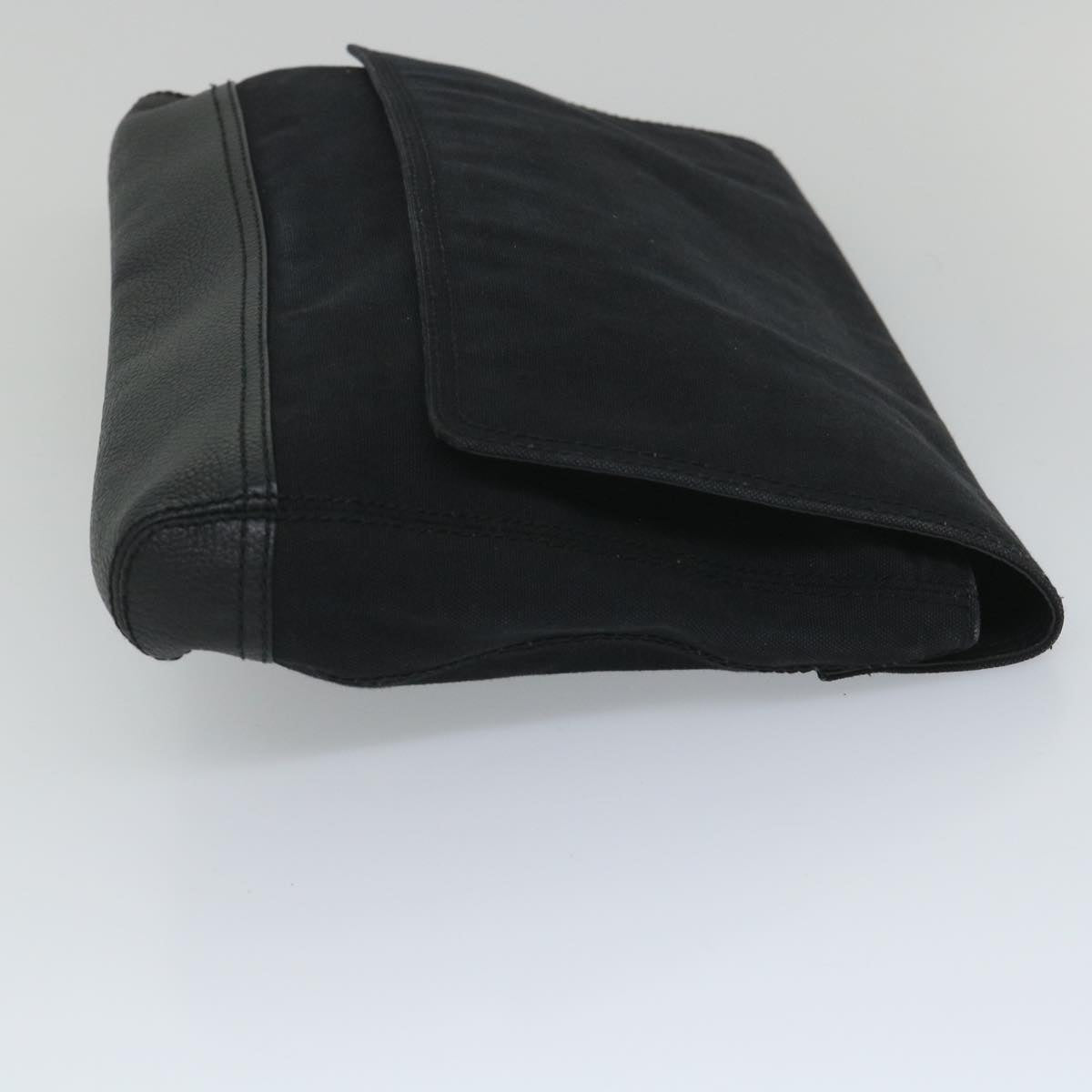 balenciaga Clutch Bag Canvas Black Auth bs9026
