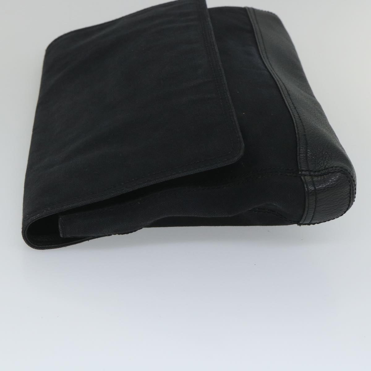 balenciaga Clutch Bag Canvas Black Auth bs9026