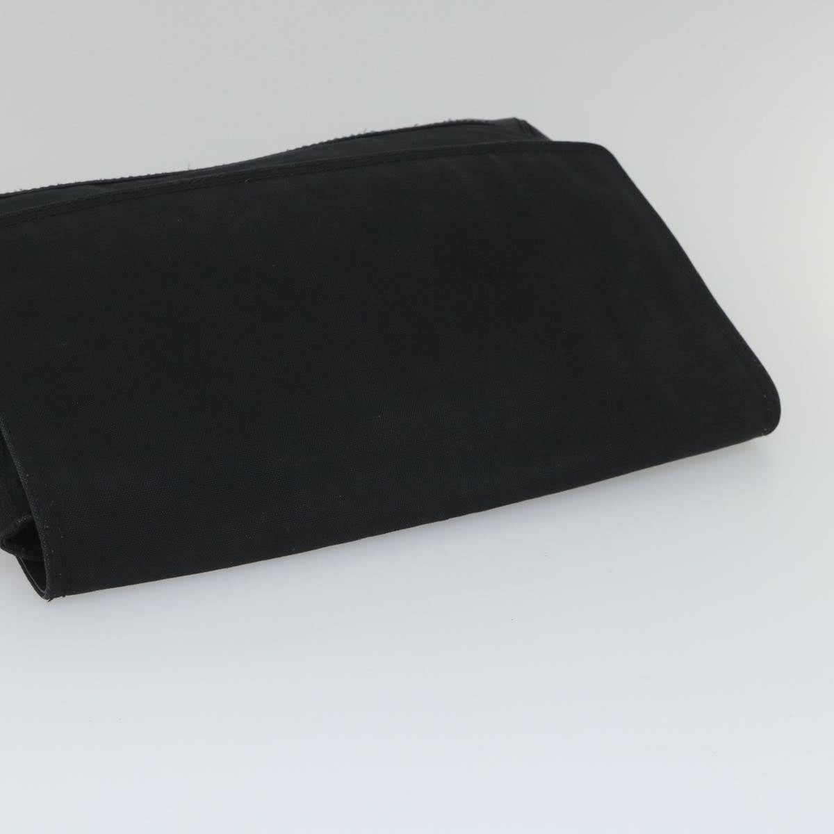 balenciaga Clutch Bag Canvas Black Auth bs9026